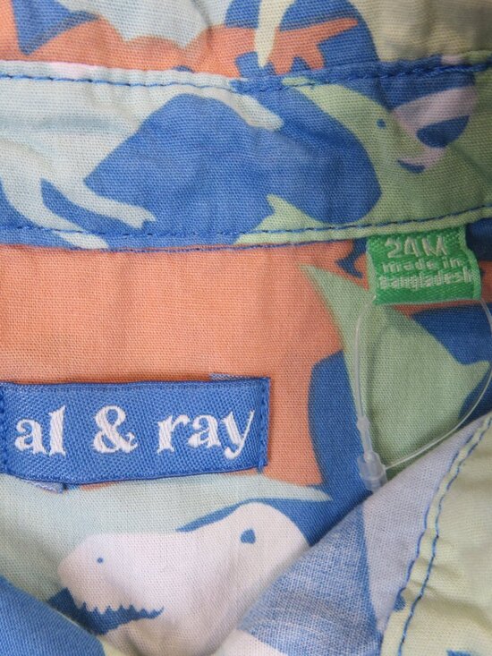 Al & Ray Boy's Size 24M Shirt Dinosaur Print Button Down - Picture 5 of 5